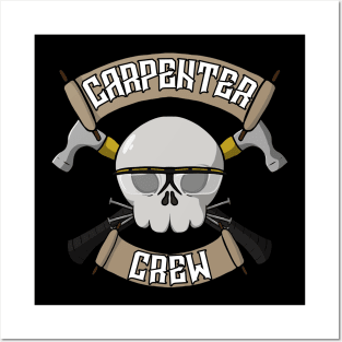 Carpenters crew Jolly Roger pirate flag Posters and Art